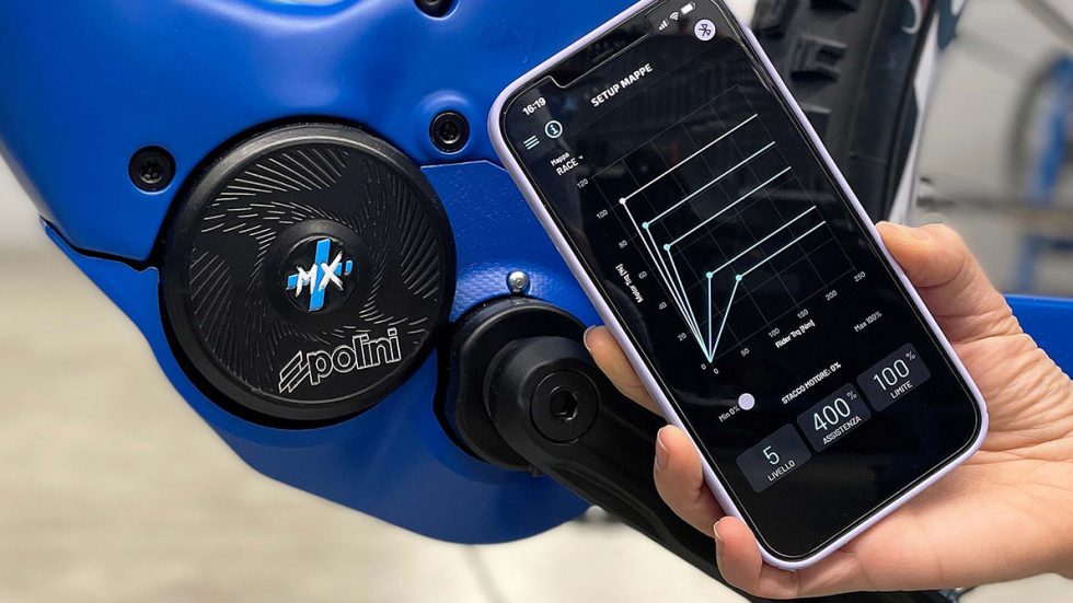 App Polini E-Bike: gestisce comandi, impostazioni e personalizzazioni del motore